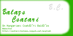 balazs csatari business card